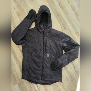 Loki Black Men's Canyon Puffy Puffer Lightweight All In One Jacket M